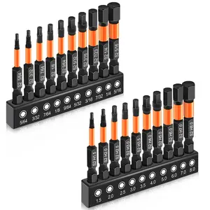 20-Piece CNC Machined Drill Bit Set – Metric & SAE Hex Shank (1/4") | S2 Alloy Steel | 2" Length | Includes Storage Case