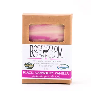 Black Raspberry Vanilla Goat Milk Soap -Rock Bottom Soap