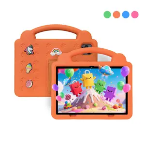 10.1 Inch Android Tablet, Cute Cartoon Tablet with Parental Control & Dual Camera, Shockproof Protective Case Tablet for Education Game & Learning Use, Student Tablets