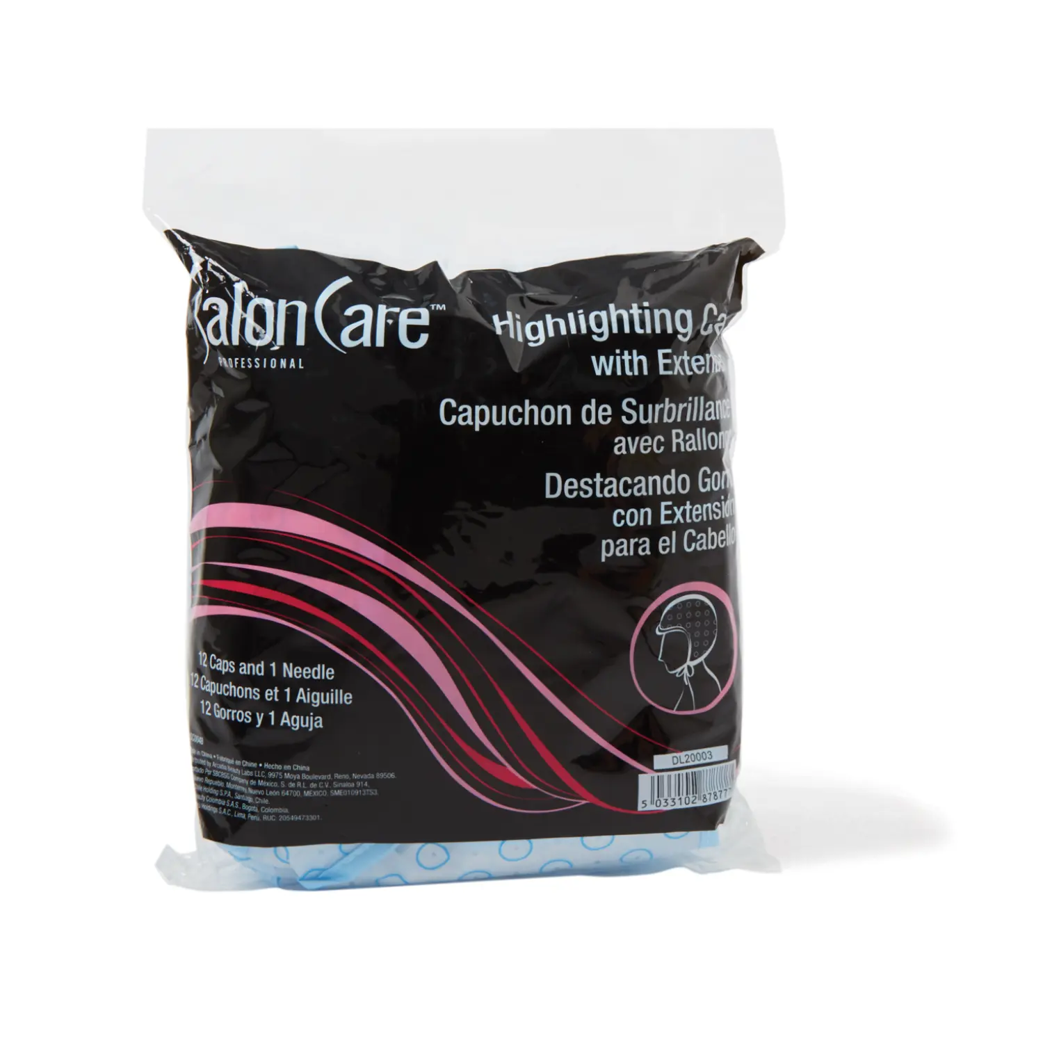 Salon Care Highlighting Cap, Double Lined with Bleed-Proof Inner Liner for Precision Styling, Professional Haircare Tool with Neck Extender & Needle, 1 Count, Secure Fit, Adults, Arcadia Beauty Labs Llc, Extender At Back, Tie Strings, Perforated Outer Lin
