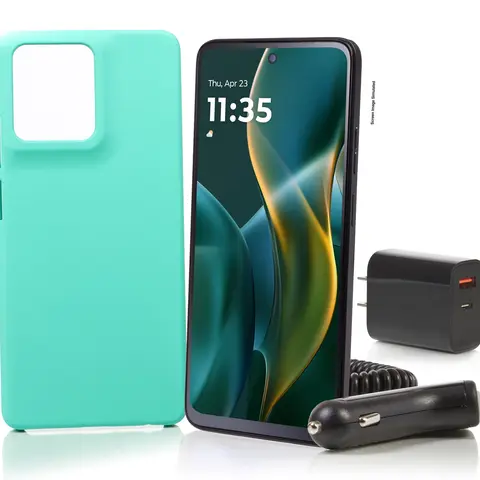 Tracfone Moto G 2025 128GB w/1500 Talk/Text/Data & Accessories