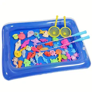 Fishing Toys For Kids, Magnetic Fishing Pool Toys Game For Kids - Water Table Bathtub Kiddie Party Toy With Pole Rod Net Plastic Floating Fish Kidsr Gifts