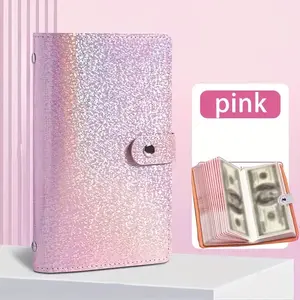 A6 Large Capacity Storage Book, High-Quality PU Leather Money Saving Notebook, Planner Notebook, 50 Pages, Holds 100 Bills, Waterproof, Durable, Vibrant Colors