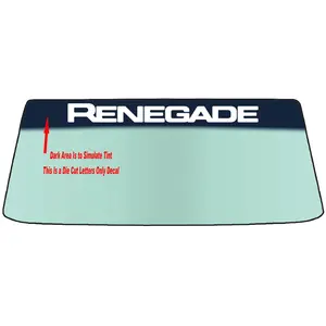 Fits A Jeep Renegade Vehicle Custom Windshield Banner Graphic Die Cut Decal - Vinyl Application Tool Included