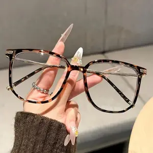 Y2K Retro Square Tortoise Shell Glasses  Unisex Lightweight TR & Zinc Alloy Eyewear, Fashionable Decorative Lenses for Work, Study, Travel & Everyday Outfits  UV400 Protection, Vintage Fall Style!