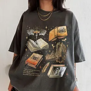 Comfort Colors Fourth Wing Series Shirt For Fans, War College T-Shirt, Dragon Rider Tee, Book Merch Gift