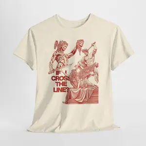 Medusa and Perseus Greek Mythology T-Shirt If I Cross the Line Epic Battle Tee