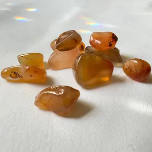 Reiki Attuned Carnelian Tumbled Crystal- Stone for Vitality, Creativity, Breaking Through Procrastination, Courage