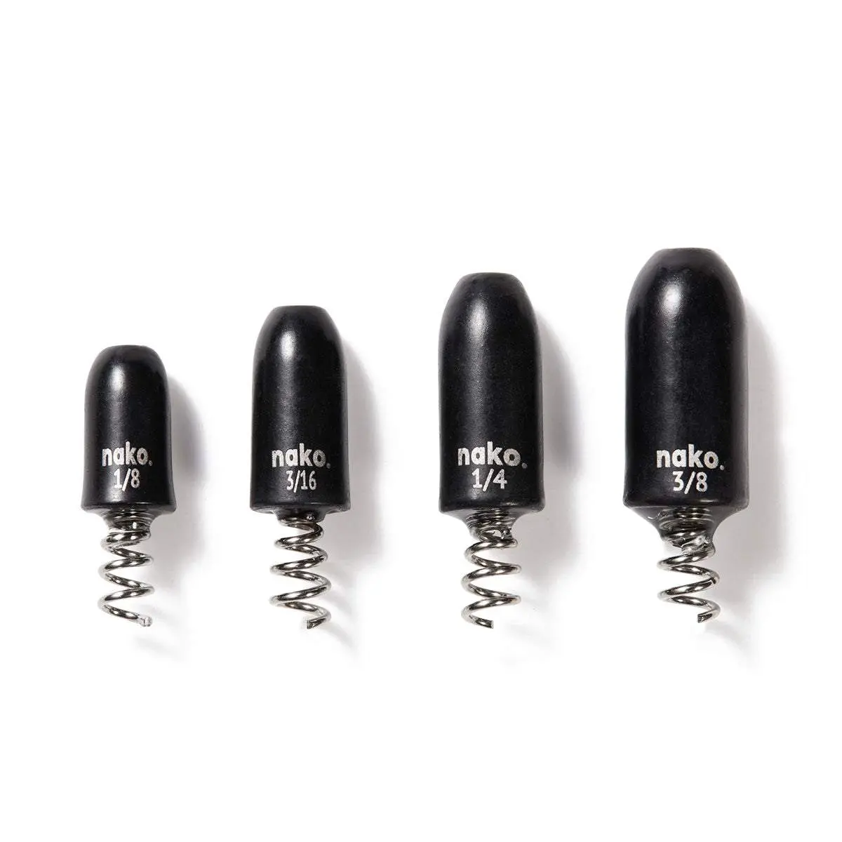 Nako 97% Pure Tungsten Screw-In Weights No Chip Black 10 Piece Eco-Friendly 2X Sensitive Than Lead Weights Easy Find Size Diamond Polished