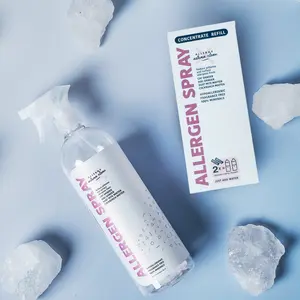 Allergy Asthma Clean Allergen Spray, Pets, Dust Allergies & More, Air & Surface Control, Just Add Water, Bottle Plus Two Refills, Over 100oz Total