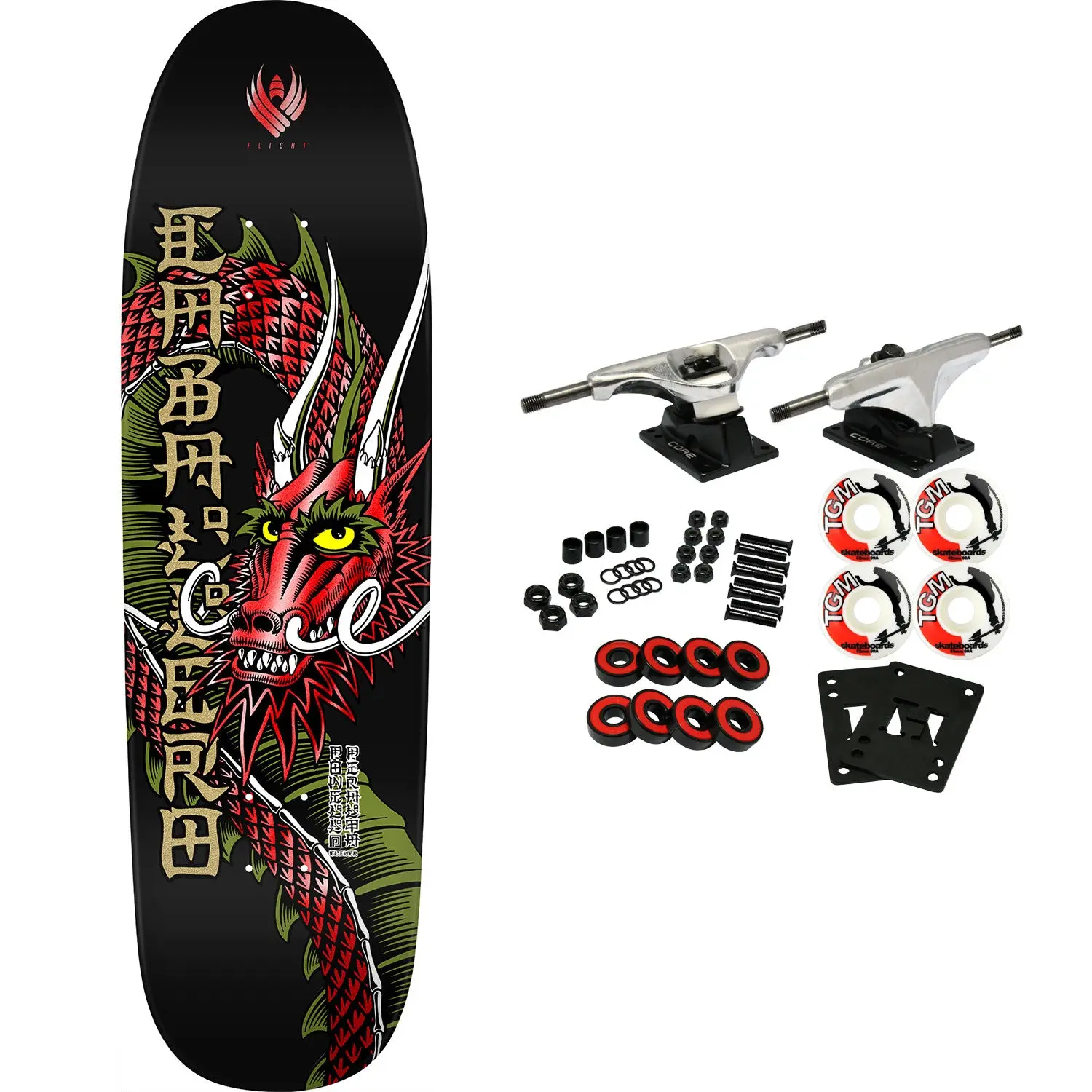 Powell Peralta Skateboard Complete Flight Cab Ban This Black/Red 9.26" x 31.95"