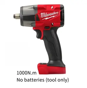Milwaukee 1000NM High Torque Cordless Impact Wrench, Ideal for Auto Repair, Construction & Workshop Maintenance