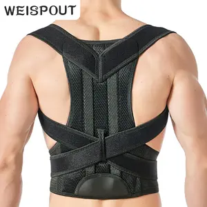 Double Support Posture Corrector – Extended Fiber Strips for Hunchback Correction, Breathable & Adjustable Unisex Back Brace