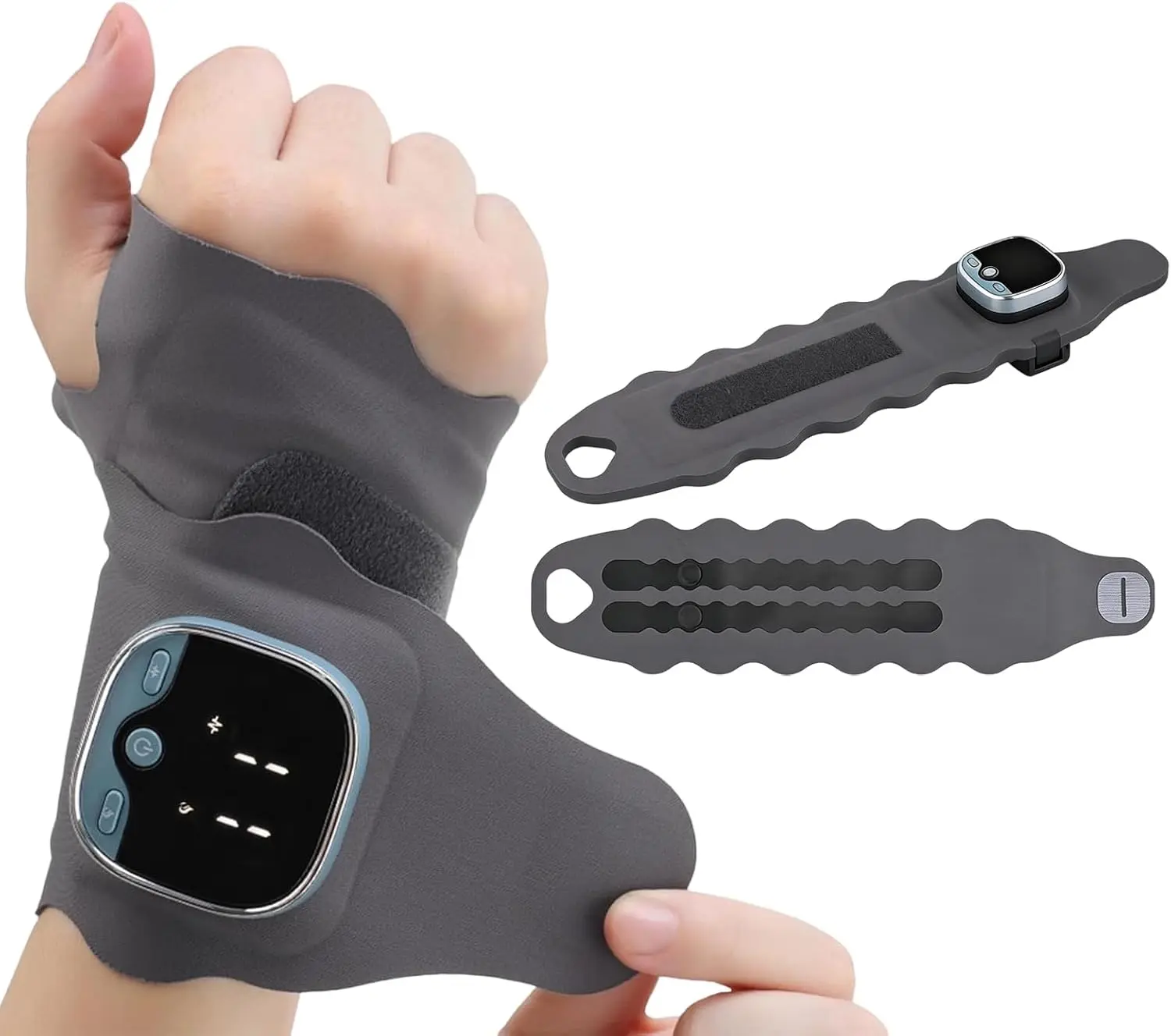 Wireless Hand Massager with 3 Heat Settings, 3-in-1 Compression Therapy for Fingers, Palm and Wrist