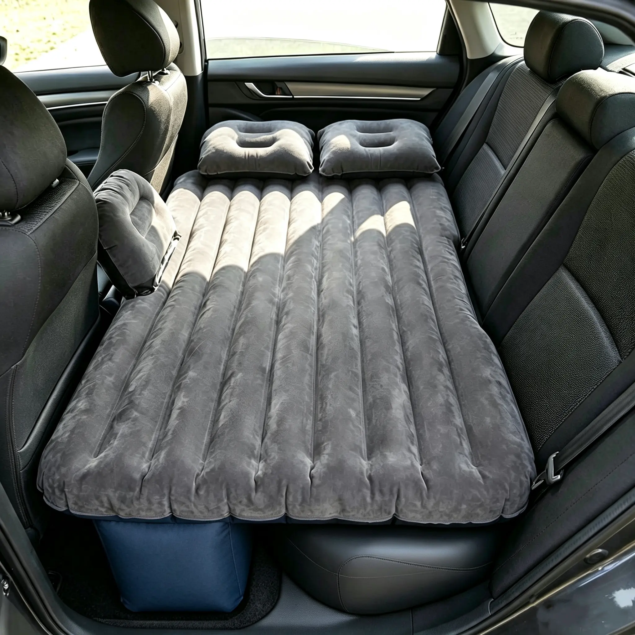 Inflatable Car Air Bed - Universal SUV Extended Mattress with 2 Air Pillows, Portable Outdoor Camping Sleeping Gear for Travel