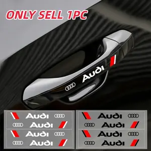 Audi Car Door Handle Decal, Tire Mirror Sticker, Car Body Decoration, Waterproof Sunproof, Sport Style, Scratch Cover, Exterior Decorative Stickers