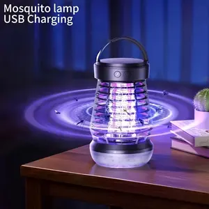 Portable Mosquito Killer USB Rechargeable, Mosquito Zapper Lamp, Outdoor Garden Patio Camp Corridor Balcony Backyard Bedroom Kitchen Home Indoor Insect Repeller