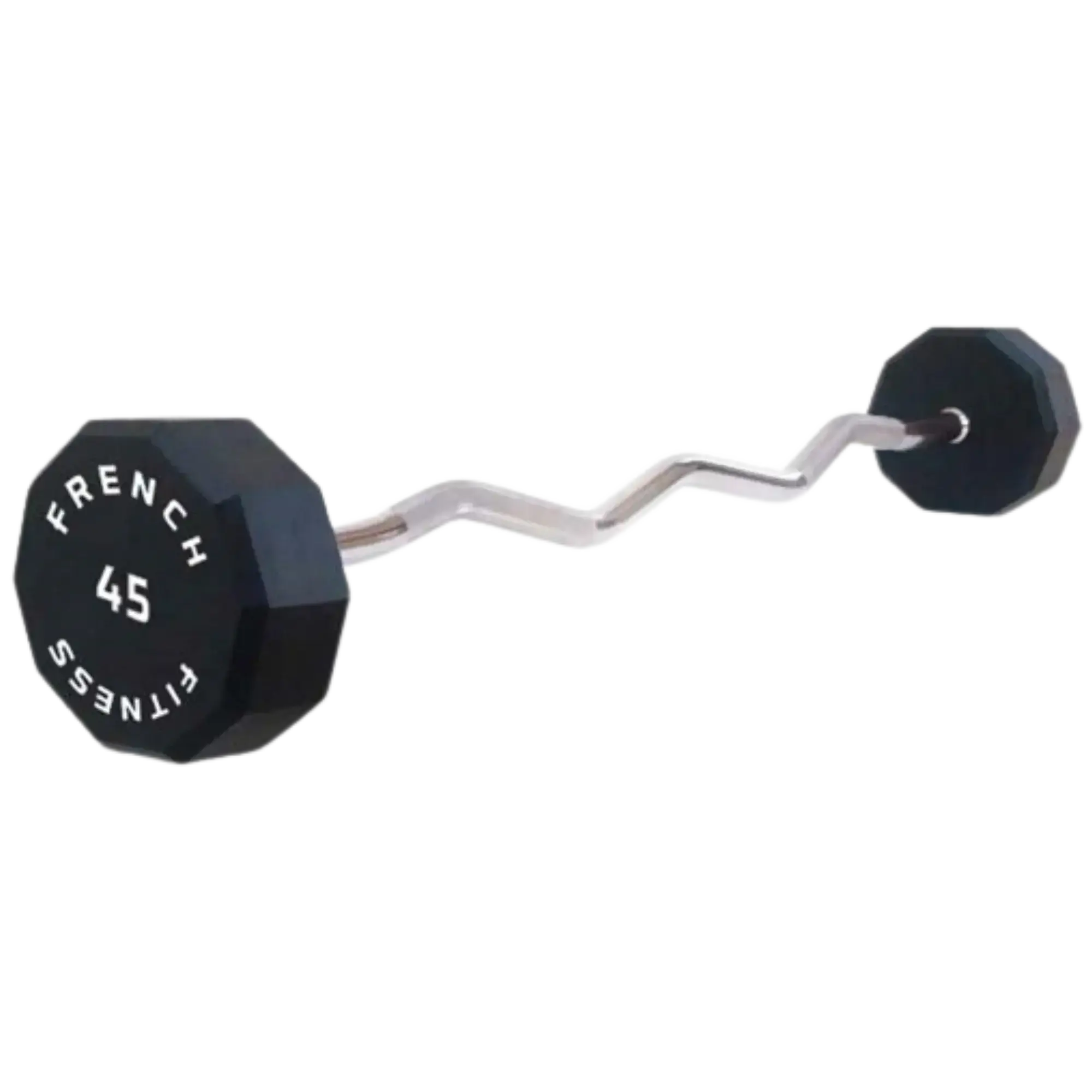 French Fitness EZ Curl Urethane Barbell 45 lbs - Single (New)