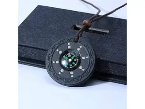 Emf Protection Compass Round Protection Blocker Necklace,EMF Science Healing Crystal Shield Blocker Necklace(43mm)