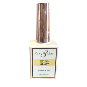 Cre8tion Glow in The Dark Soak Off Top Coat Gel Polish led uv lamp needed Curing Nail Art Nail Polish