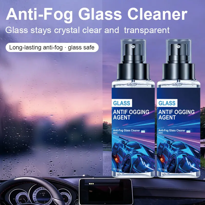 6 Pack Anti Fog Spray for Car Windshield, Auto Glass, Mirrors & Windows, Long Lasting Defogger Treatment, Clear Vision Anti Fog Solution for Driving, Eyeglasses, Helmet Visors, Bathroom Mirrors, Fast Acting Streak Free Formula