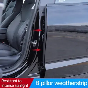 Car B Pillar Sealing Strip Rubber Material, Noise Reduction Waterproof Dustproof C Pillar Seal, 1 Pair Automotive Sound Insulation Car Interior Accessory