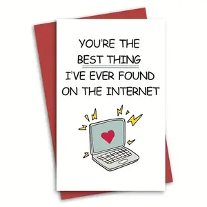 Letter Pattern Greeting Card, 1 Count Funny Friend Card with Envelope, Creative Card for Gift Giving, Positive Message Card