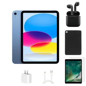 Refurbished Apple iPad 10th Gen (2022) (WiFi + Cellular Unlocked) A2757 Excellent Condition with Case, Wireless Earbuds,Tempered Glass Screen Protector & 1 Year Warranty