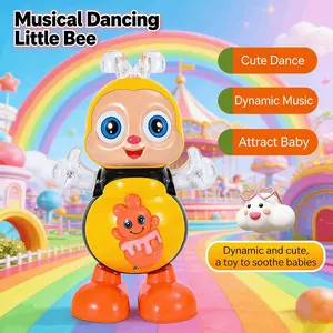 Kids Toys, Toddler Toys,Dancing Bee Electric Toys ,With Lights and Music, Electronic Cartoon Bee Preschool Learning Toys Educational Toys Interactive,