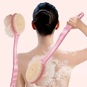 Long Handle Bath Brush, 1 Count Multi-purpose Scrub Brush for Back Exfoliating and Shower Cleaning, Body Brush for Face Body Wash, Shower Scrubber