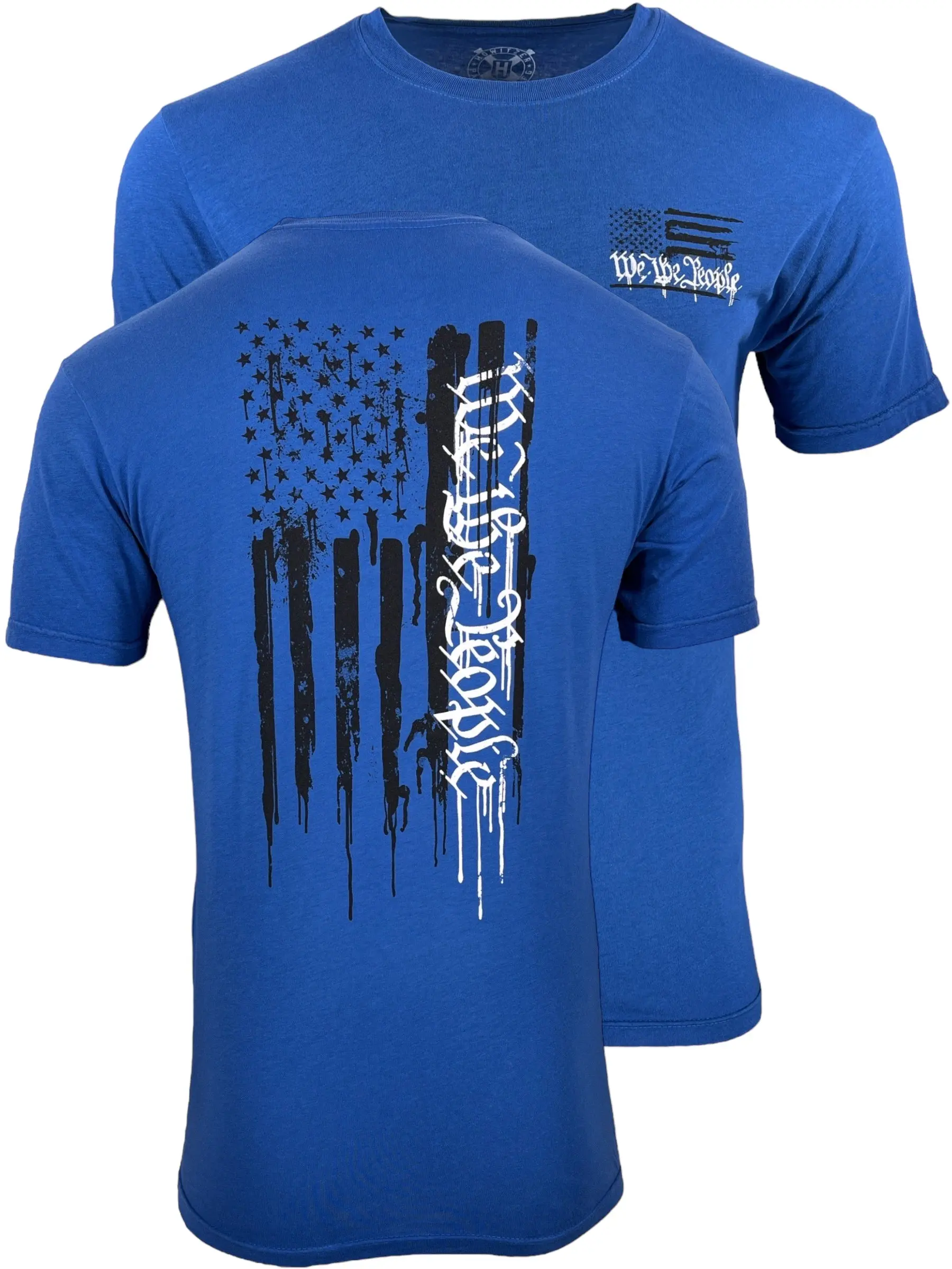 Howitzer Men's Original American-Themed Graphic T-Shirt - 100% Cotton, Casual Short Sleeve, Round Neck People Splatter Patriotic Tee, American-Themed Graphic Style, Clothes