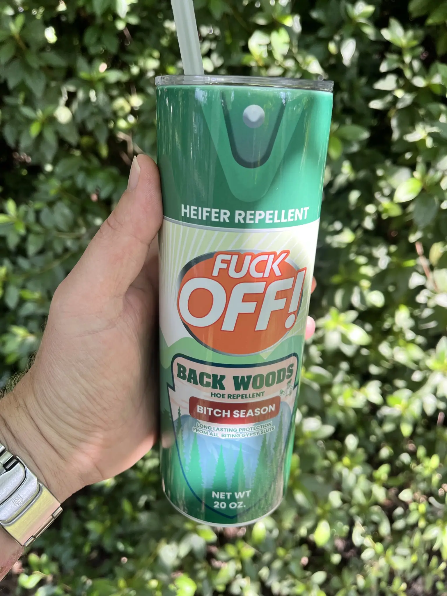 Backwoods F@ck Off Hoe Repellant 20oz Tumbler