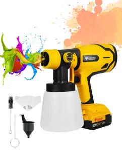 20V Cordless Paint Sprayer 800ml Electric Spray Gun with 3 Spray Patterns & 3 Nozzles 650ml/min High Flow 180W Brushless Motor for House Painting Furniture Fence Ceiling