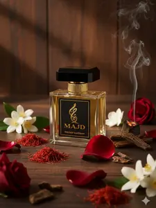 MAJD Velvet Saffron Perfume Inspired by Baccarat Rouge 540 with Saffron Jasmine Amberwood Ambergris FirResin Cedar Notes