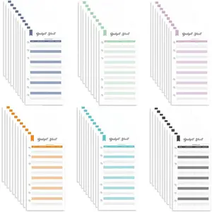 Budget Sheets for A6 Binder with 6 Holes, Expense  Budget Sheets for  Envelopes, A6 Budget Binder Inserts, Multicolor