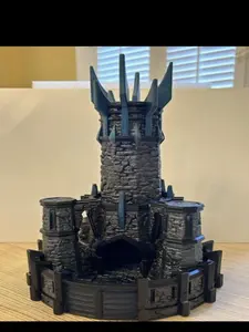 12 inch dark tower dice tower resin | 8k resolution | high detail  | dnd | fantasy | rpg tabletop | tabletop gaming miniatures