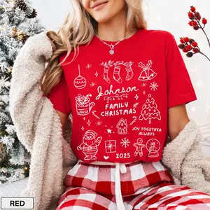 Custom Family Christmas Shirts, Matching Family Christmas Shirts, Personalized Name Christmas Family Shirts, Personalized Christmas Tshirts