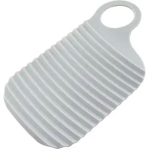 Portable mini washboard, Plastic washboard, a tool for washing and cleaning clothes, suitable for home travel, outdoor use, gray appearance, outdoor cleaning accessories, travel laundry assistance tools