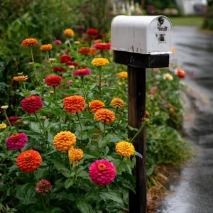 Zinnia Seeds for Easy-Care Gardens - Versatile & Adaptable for Borders Walkways & Shaded Areas - Classic Look & Consistent Green Presence - Decorative