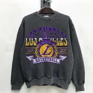 Los Angeles Basketball Vintage 90s Sweatshirt, Lakers Retro Crewneck, Lakers Basketball Team Gift Shirt, Basketball 90s Tee 14225TK5
