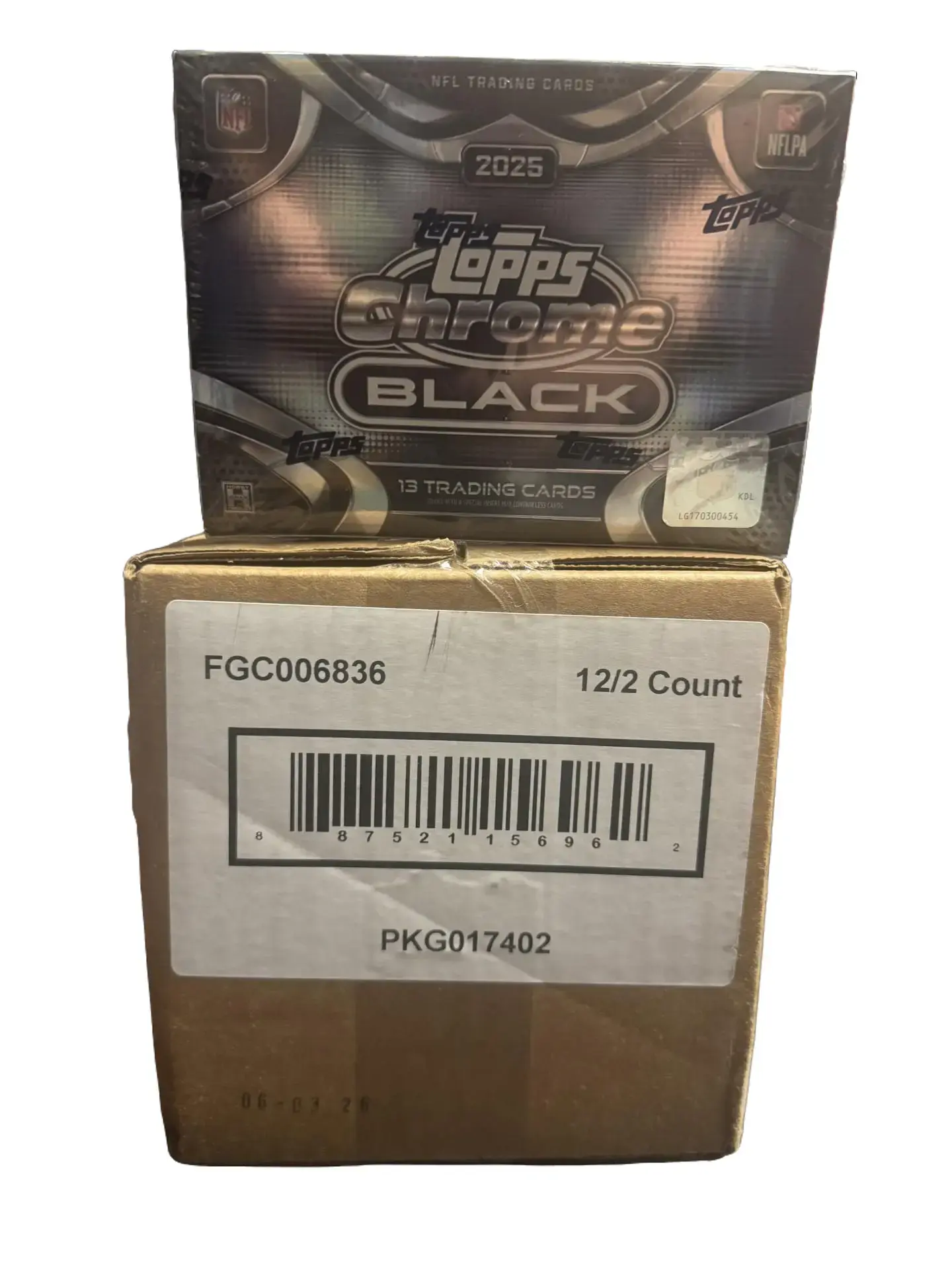 2025 Topps Black Football Full Sealed Case Break (12 Boxes)