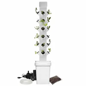 EXOTOWER 6 TIER/24 PLANT HYDROPONIC KIT for Indoor Gardening with Hydroponic Pots & Planters