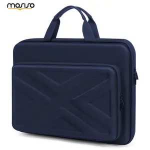 MOSISO 13.3–17.3 Inch Men Women Hard Shell EVA Laptop Case, Waterproof Shockproof 180° Open Briefcase with PU Handle, Front Pocket & Trolley Strap, Compatible with MacBook Air/Pro, Dell, HP, ASUS, Lenovo – Business, Travel, Work & School