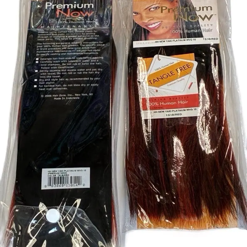 Human Hair Bundle 10 Inch Color TS1B/Red