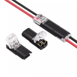 Double-Wire Plug-in Connector Led Light Strip Connectors 2 Pin, Low Voltage Wire Connector with Locking Buckle, Fast Connect Plugs Led Connectors for Strip Lights, Lead strip automotive wiring electricity Power Distribution Secure