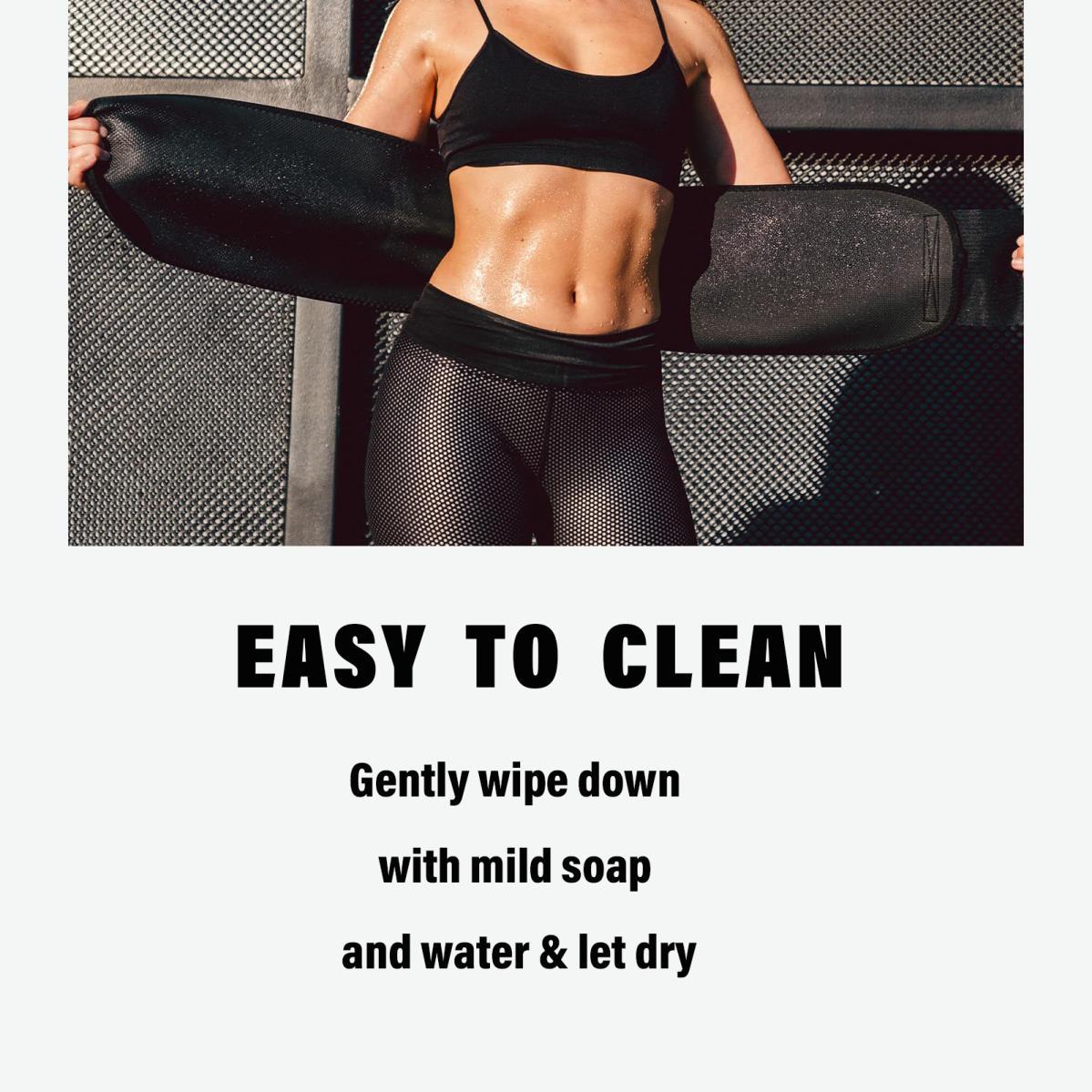 Happy Sweat Waist Trimmer, Premium Sweat-Wicking Waist Belt for Fitness, Adjustable Waist Trainer for Running, HIIT, Gym Workouts, Boosts Sweat & Core Stability