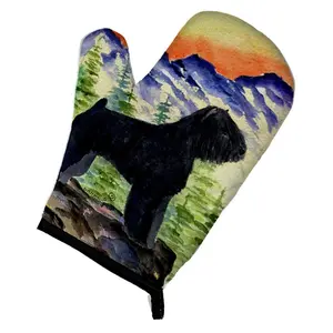 212 MAIN Bouvier Des Flandres Printed Quilted Fabric Oven Mitt - 5-Layer Heatproof, Kitchenware with Hoop Hanger for Baking, Bakeware Essential