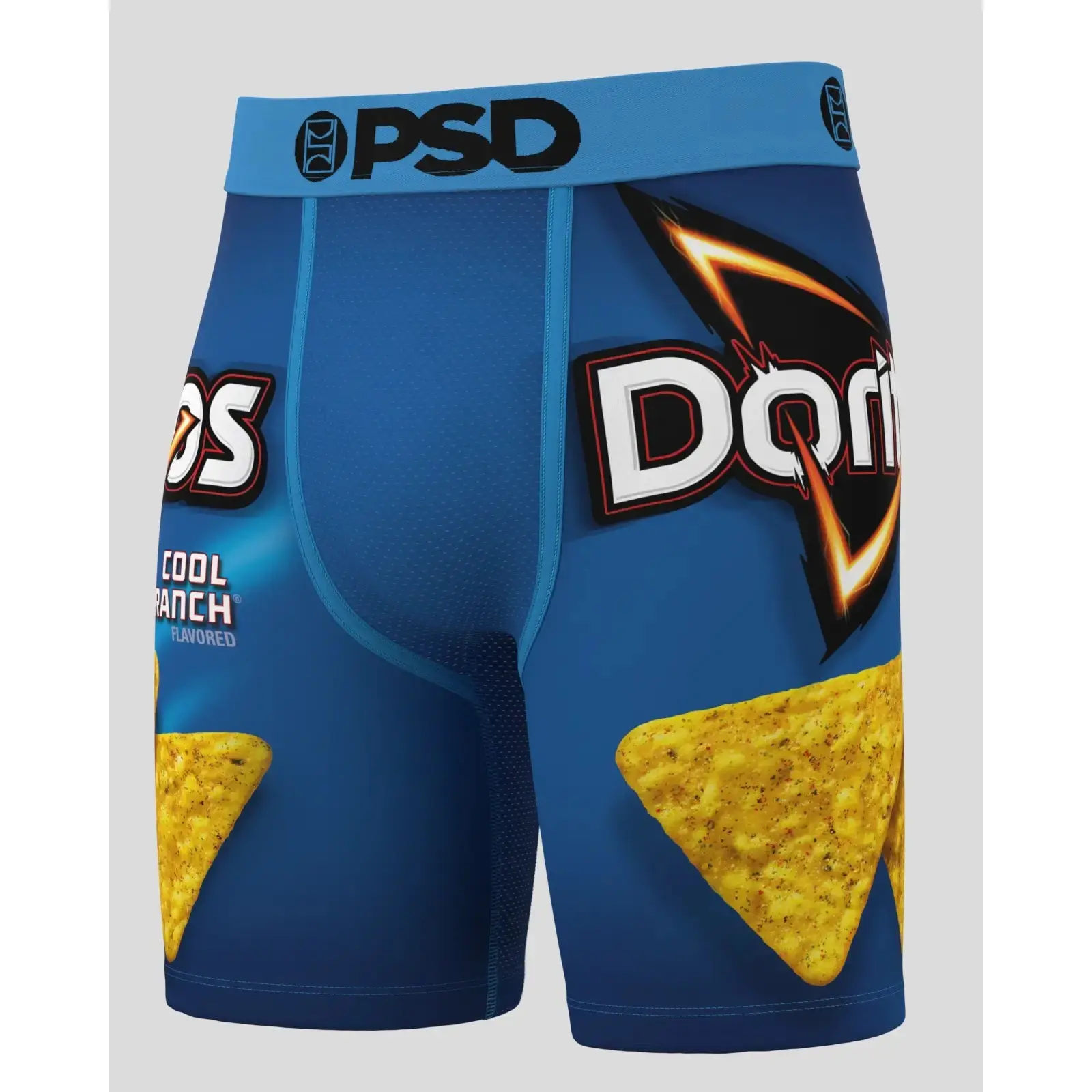 PSD Mens Doritos Cool Ranch Boxer Brief - Standard Length 7 Inch Inseam, Soft and Breathable Poly Blend Fabric