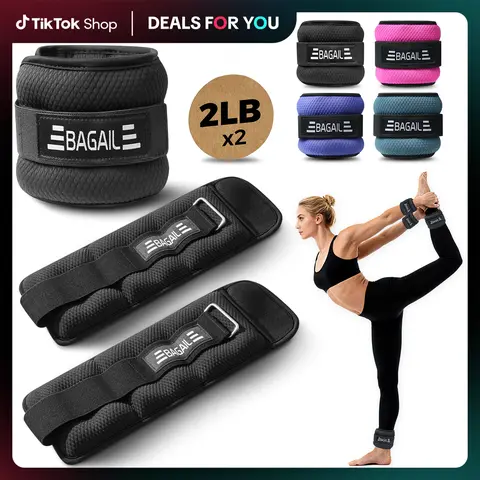 【BackToSchool】BAGAIL Ankle and Wrist Weights for Women & Men, 1 Pair 1/2/4/6/8/10 LBS Leg Weight with Sleek Design & Secure Fit, Arm Weighted Set for Walking, Running, Home Fitness & Physical Therapy outdoorfun Workout Band