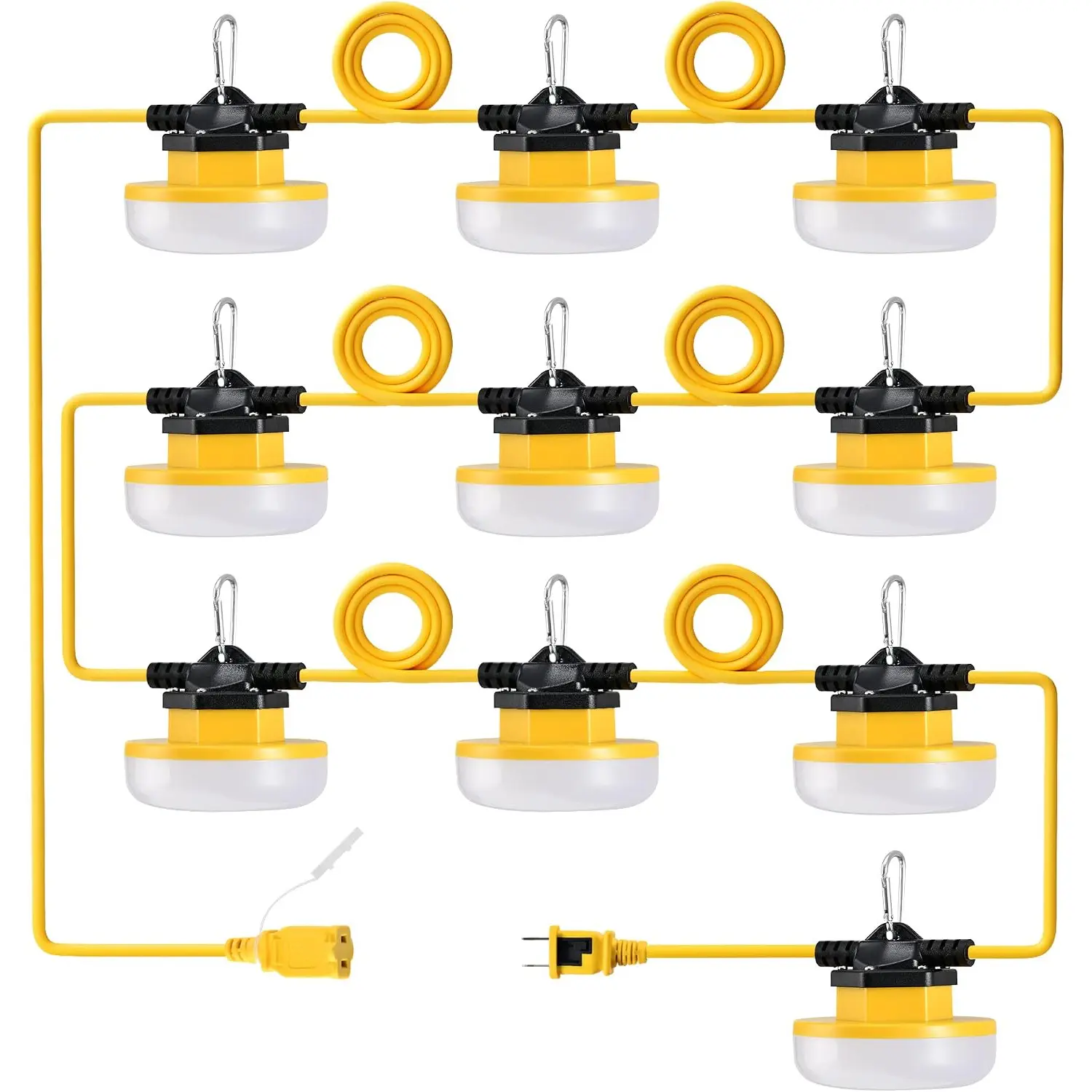100FT LED Construction String Lights, 150W 15000LM Temporary Lights